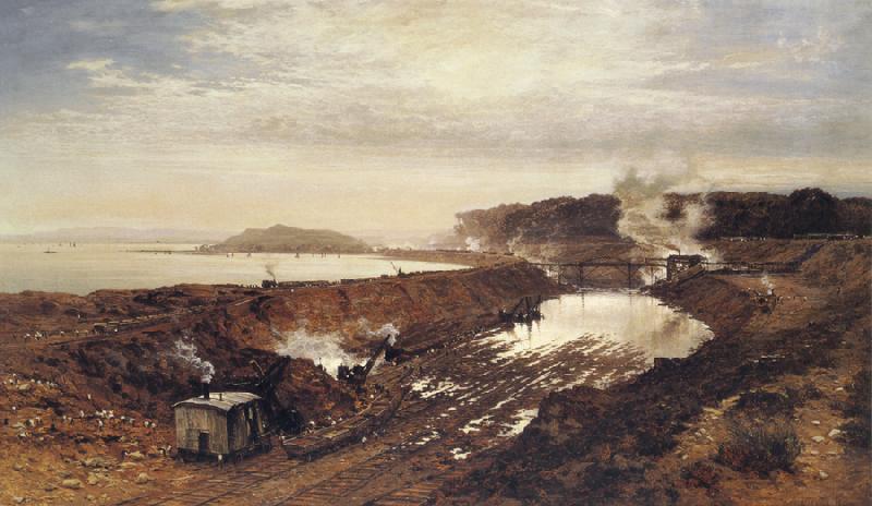 Benjamin Williams Leader The Excavation of the Manchester Ship Canal Germany oil painting art